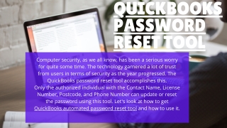 Quickbooks password reset tool