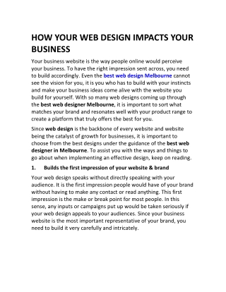 best web design Melbourne