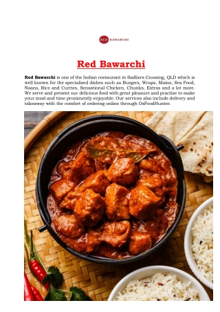 5% Off - Red Bawarchi Indian Menu Sadliers Crossing, QLD