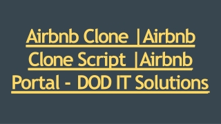 Best Airbnb Clone Script - DOD IT Solutions