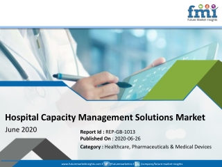2020 Analysis and Review: Hospital Capacity Management Solutions Market