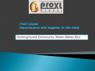 The Underground Enclosures Water Meter Box