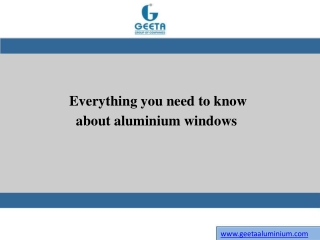 Everything you need to know about aluminium windows 