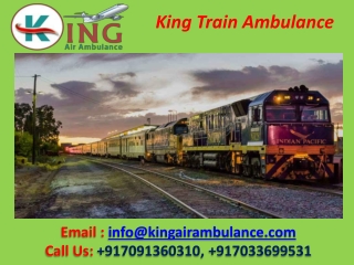 Get 24-Hours Available King Train Ambulance Services in Patna and Indore with the Complete ICU Setup