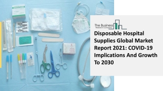 Disposable Hospital Supplies Market 2021-2030  | Global Share, Size, Trends, Ind