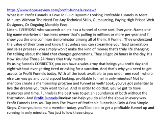 Profit Funnels Review