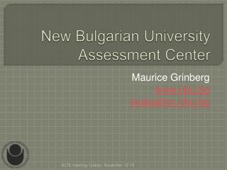 New Bulgarian University Assessment Center