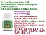 Oriyen Japanese Koso Ball The Macrobiotic Fermented Superfood for Healthy Colon :