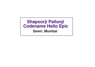 Shapoorji Pallonji Codename Hello Epic Sewri Mumbai Brochure