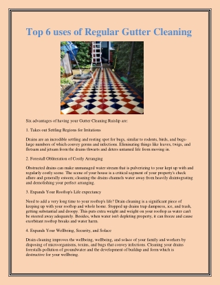 Top 6 uses of Regular Gutter Cleaning