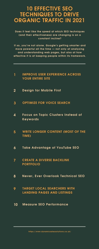 10 Effective SEO Techniques to Drive Organic Traffic in 2021