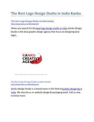 The Best Logo Design Studio in India Kanku