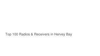 Top 100 Radios & Receivers in Hervey Bay