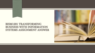 BISM1201 Transforming Business With Information Systems Assignment Answer