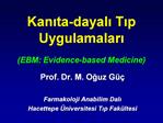 Kanita-dayali Tip Uygulamalari EBM: Evidence-based Medicine