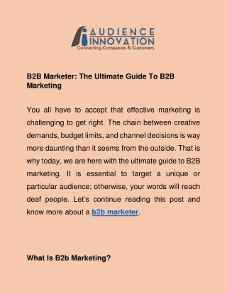 B2B Marketer