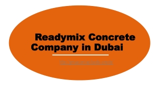 Readymix Concrete Company in Dubai