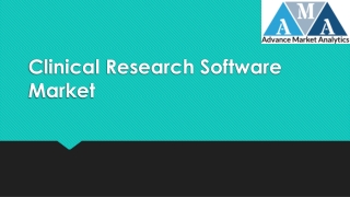 Clinical Research Software Market Trapped Between Regulatory & Legalization Issu