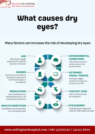 What causes dry eyes - Best Eye Hospitals in Bellandur - Nelivigi Eye