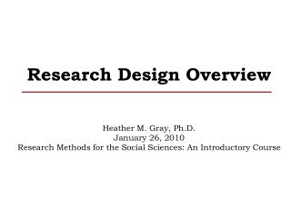 Research Design Overview