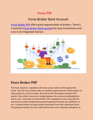 Forex Broker Bank Account