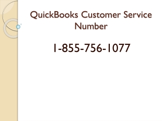 QuickBooks Customer Service Number 1-855-756-1077