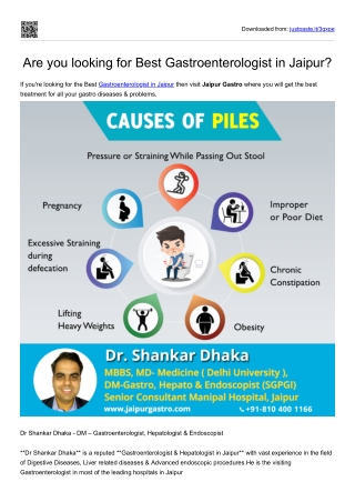 Gastroenterologist in Jaipur: Dr. Shankar Dhaka