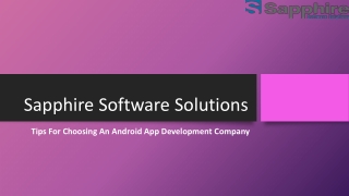 Tips For Choosing An Android App Development Company