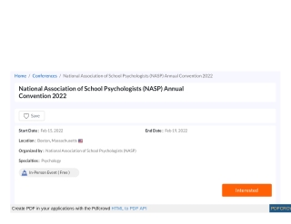 NASP 2022 - National Association of School Psychologists Annual Convention, Boston