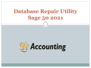 Database Repair Utility Sage 50 2021