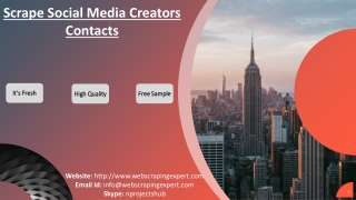 Scrape Social Media Creators Contacts