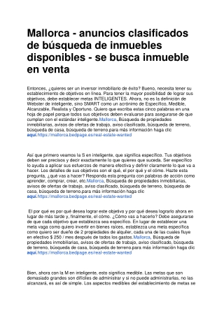 Mallorca - anuncios clasificados de búsqueda de inmuebles disponibles - se busca inmueble en venta