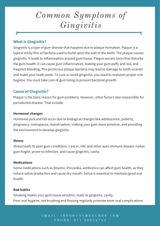 Common Symptoms of Gingivitis