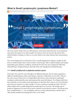 Small Lymphocytic Lymphoma