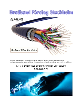 Bredband Företag Stockholm