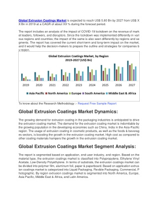 Extrusion Coatings Market is expected to reach US