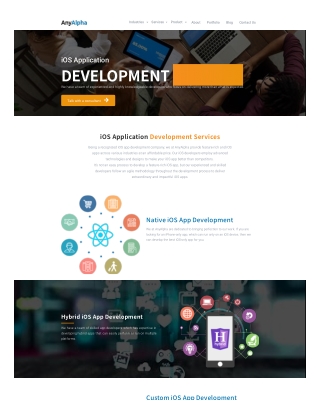 iOS App Development by AnyAlpha