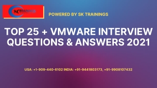 Top 25 VMware Interview Questions And Answers 2021 | SK Trainings