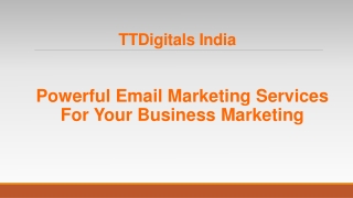 Email Marketing - TTDigitals