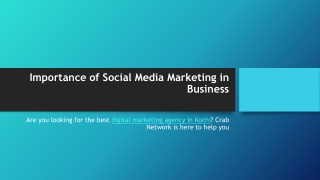 Importance of Social Media Marketing in Business