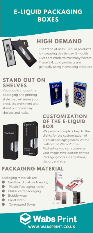 E-Liquid Packaging Boxes offered by Wabs Print & Packaging