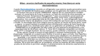 Bilbao - anuncios clasificados de pequeños enseres, línea blanca en venta electr