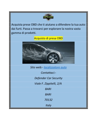 Acquisto di presa OBD