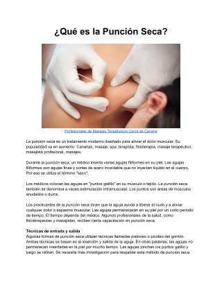 Profesionales de Masajes Terapéuticos Cerca de Canaria