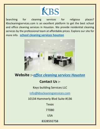 office cleaning services houston as