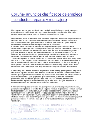 driver job coruna