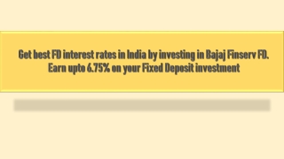 Best FD interest rates in India