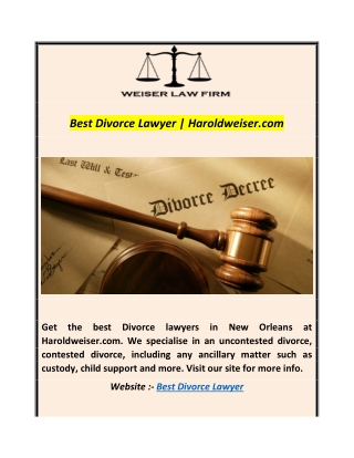 Best Divorce Lawyer  Haroldweiser