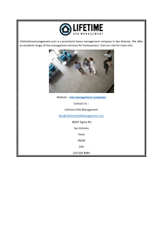 Hoa Management Companies  Lifetimehoamanagement.com