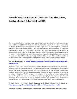 Global Cloud Database and DBaaS Market